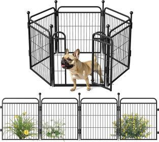 Gardner Pet Dog Fence Indoor And Outdoor Small And Medium Dog Foldable With Gravity Automatic Lock Pet Activity Fence (Option: 24inch)