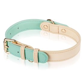 S M L Dog Collar, Leather Dog Collar, For Small, Medium, And Large Dogs, Basic Collar, Adjustable Pet Collar (Option: M)